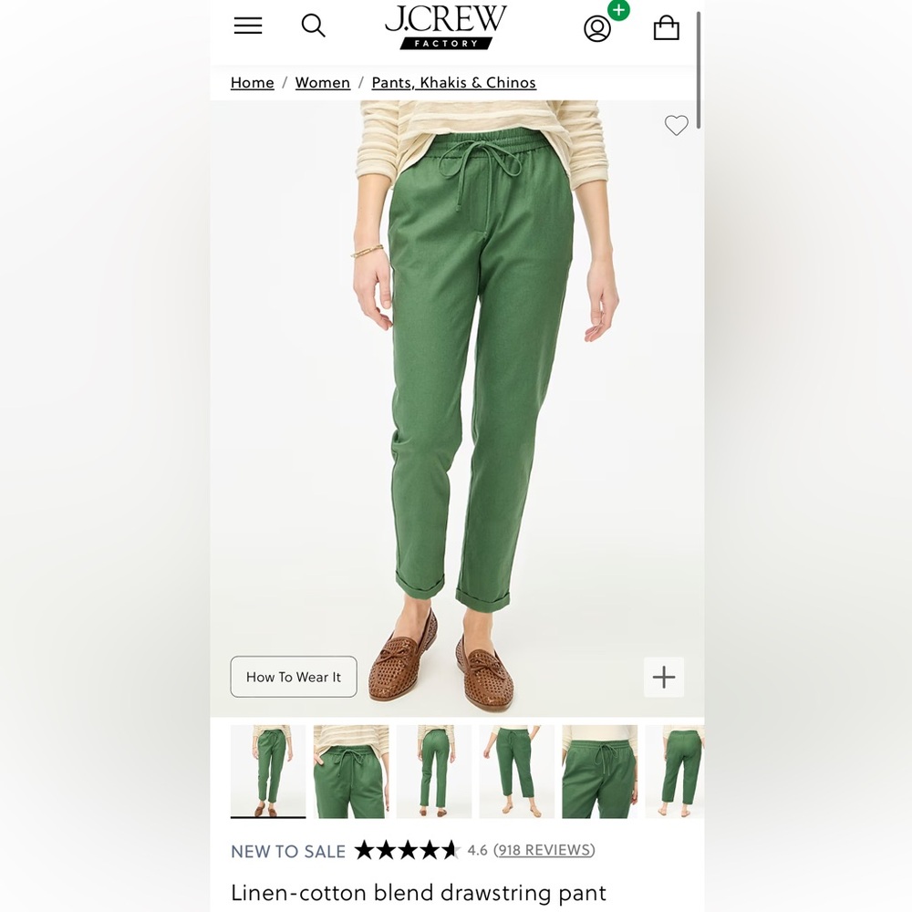 J. Crew Linen Drawstring Pants